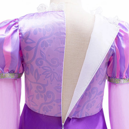 Rapunzel Cosplay Princess Dress Kids Halloween Disguise Long Sleeves Costumes Girls Birthday Carnival Party Outfits