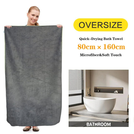 Quick-Drying Bath Towel Microfiber Bathroom Towel With Portable Bag Highly Absorbent & Fast Drying for the Body After Bathing