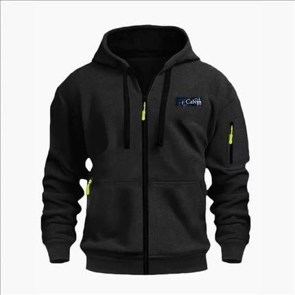 Men's Sweatshirts with Zipper Pockets Thin Solid Color Half Tracksuit Casual Outdoor Hooded Tracksuit Long Sleeves Jacket Coats