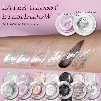 Multi-Use Liquid Glitter Eyeshadow High Shine Shades Gel Liquid Eyeshadow Water Light Quick Dry Long Lasting Multi-Use Makeup