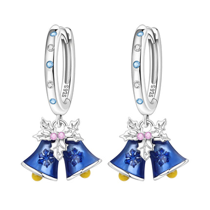 Hot Sale Original 925 Sterling Silver Zircon Pink Paw Print Earrings Heart Flower Leaf Design Women Party Jewelry Gift Ear Loops