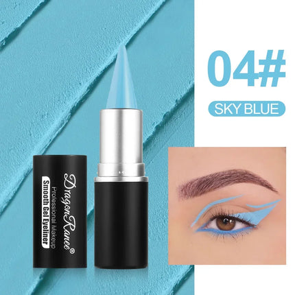 Matte Eyeliner Cream Texture Eyeliner Easy Coloring Sweat Proof High Pier Pencil Long Lasting Black White Green Eye Liner Makeup