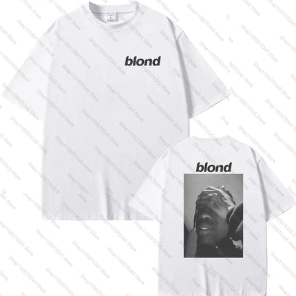 Rapper Frank Retro Graphic T Shirt Men's Hip Hop Ocean Album Clothing T-Shirts Y2k Unisex Blond Fashion Oversized Cotton T-shirt