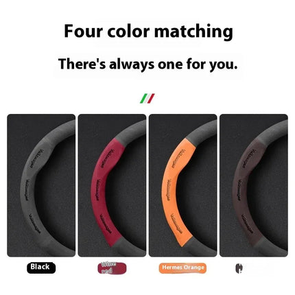 For Volkswagen Passat Golf 5 GTI Beetle Tiguan Touareg Polo T-ROC T-Cross Magotan Jetta Car Suede Anti-Slip Steering Wheel Cover