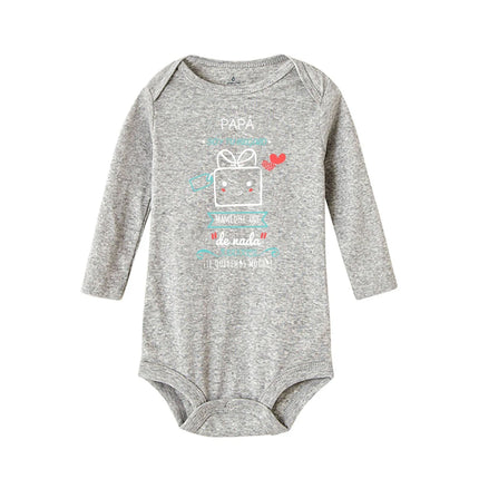 Dad I'm Your Gift Baby Bodysuit Spain Father's Day Boys Girls Infant Romper Long Sleeve Warm Jumpsuit Fathers Day Best Present