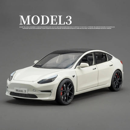 1:24 Model X Model Y Model 3 Alloy Die Cast Toy Car Model Sound and Light Children's Toy Collectibles Birthday gifts