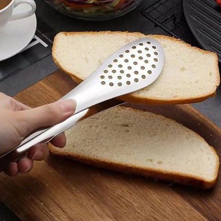 1pc BBQ Tongs Anti-heat Cooking Salad Serving Buffet Clamp Food Clip Stainless Steel Kitchen Tools Gadgets Barbecue Accessories