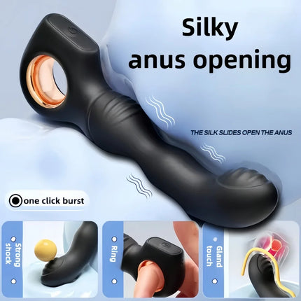 Male Prostate Massager Anal Vibrator G-Spot Stimulating Vibrating Butt Plug Gay Anal Toys Beginner Adult Toys