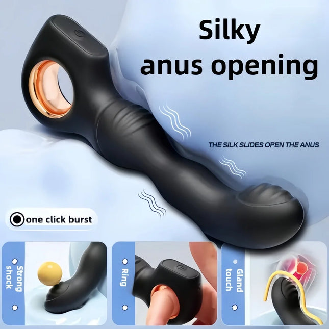 Male Prostate Massager Anal Vibrator G-Spot Stimulating Vibrating Butt Plug Gay Anal Toys Beginner Adult Toys