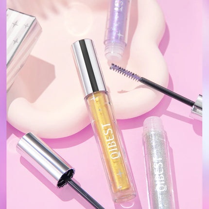 1 PC Diamond Mascara Shining Galaxy Sequins Sweat Proof Glitter Eyelashes Quick Dry Lasting Curling Thick Mascara Shimmer Makeup