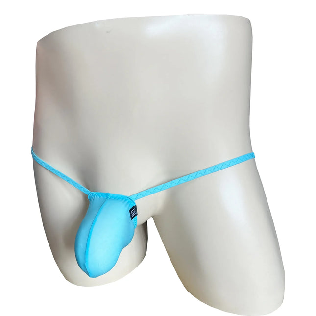 Low Rise Mini G-string Men Sexy Underwear Ice Silk Micro Bikini Trunks Bulge Pouch T-back Thongs Erotic Panties Soft Underpant