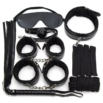Sex Toy Kit Bondage Restraints Set Adult Toys Sex Toys Anal Plug Handcuffs Whip Gag Kits Sex Toys for Couples