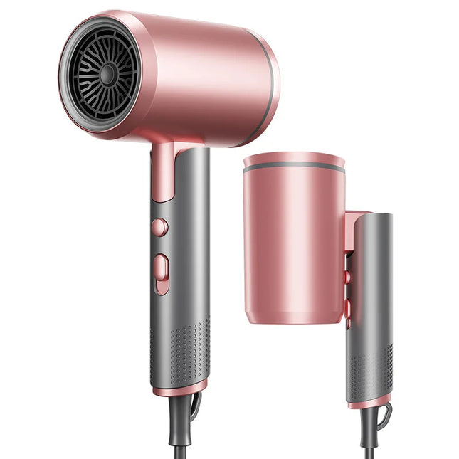 220V New Foldable Hair Dryer 2400W High-Power Silent Hair Dryer With Hot And Cold Air And Multiple Nozzle Blower