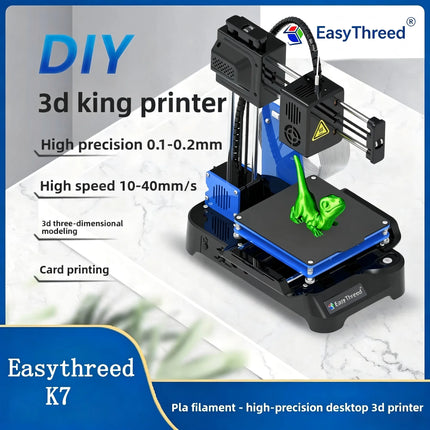 Easythreed K7 Portable Mini Desktop 3D Printer Household DIY Model Making 3D Printing Machine Entry Printer for Beginners & Kids