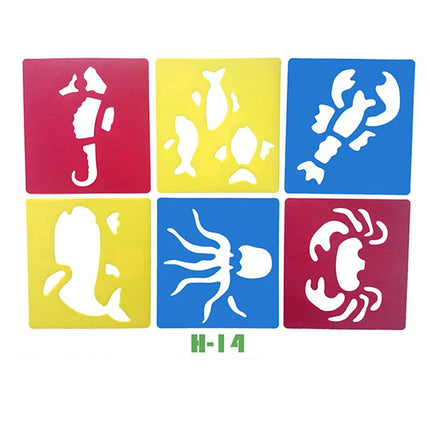 6PCS/Set Drawing Stencils for Kids Washable Reusable  Learning Themed Primary Shape Template for Kid Toddlers Preschool TMZ