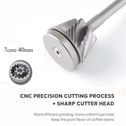Upgrade Manual Coffee Grinder CNC Professional Stainless Steel Adjustable Manual Burr Coffee Bean Grinding 30g Capacity