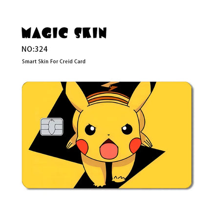 Pokemon Card Decals Credit Card Skin 2.5D HD Stickers Pikachu Game Card Decal Card Matte Film Skin Small Chip Waterproof Sticker