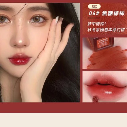 Gege Bear Velvet Lip Glaze Soft Mist Matte Long-Lasting Non-Fading Lipstick for Autumn And Winter