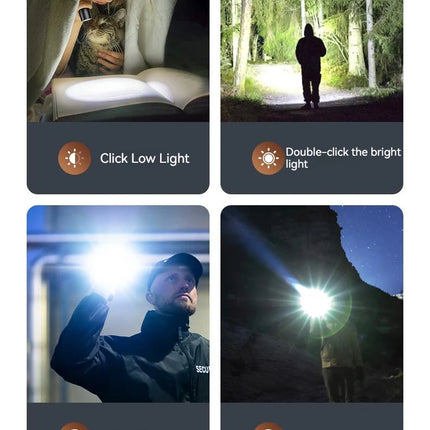 Philips NEW SFL1235 2-PCS EDC Portable Flashlight Rechargeable LED Flashlights for Defensa Personal Self Defense Camping Hiking