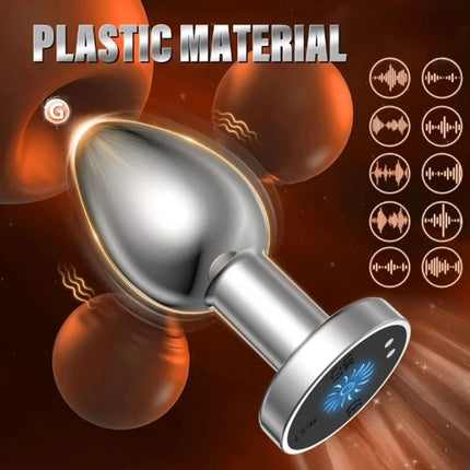 Wireless Metal Anal Vibrator for Women Remote Control Butt Plug Prostate Massager 10 Speeds Adult Couple Sex Toys for Men