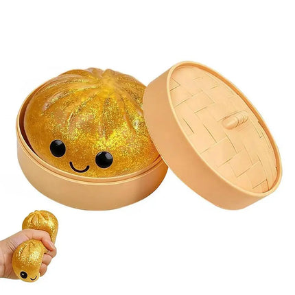 Dumpling Stress Balls Fidget Sensory Toy Simulation Food with Little Steamer Squeeze Dough Ball Stress Relief Hand Toy 1pcs 2026