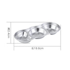 Three circular silve