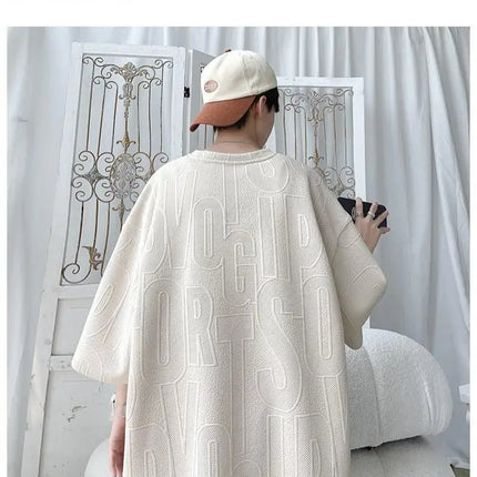 2026 3D Men's new Waffle TZ30 Summer Suit  Casual T-shirt + Shorts Suit Men's Tracksuit Solid color tracksuit loose suit