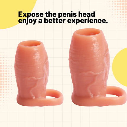 Dick Sleeve Enlargement Lock Sperm Penis Ring Adult Men Sex Toy Enlarged and Thicken Cock Sleeve Soft Silicone Male 18+ Sexy Toy