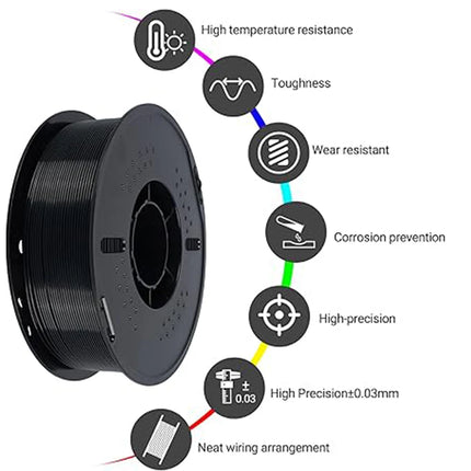 250g 500g 1Kg 3D Printer Nylon Filament High Tensile Strength Nylon white and black Filament Good Flexibility 1.75mm 3D Printin
