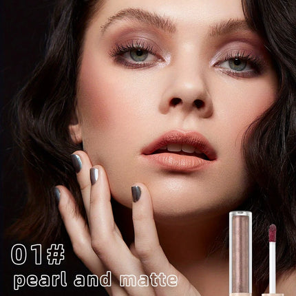 6pcs Liquid Eyeshadow Set,Pearly Glitter Matte Double Ended Eyeshadow,Pearly And Matte Finish,Smooth Delicate Texture Eyeshadow