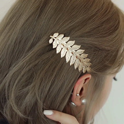 Wedding Hair Accessories Leaf Hair Clips for Women Fashion Crystal Bride Headdress Hairpin Crystal Hair Combs Girls Jewelry Gift