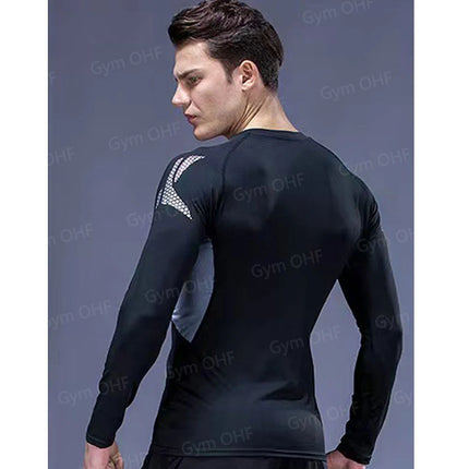 Men T Shirt Running Quick-Dry Shirts Men Compression T-Shirts Sportswear Gym Rash Guard Boxing Training Jiu Jitsu Bjj Sports Top