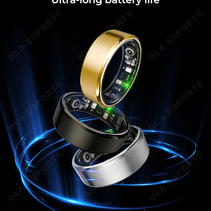 2026 New Smart Ring Heart Rate/Health Sleep Monitor Multi Sport Modes IP68 & 10ATM Waterproof Use Time 3 Days Rings Gift For Man