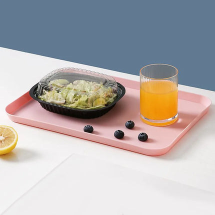 Rectangular Serving Tray Square Tray Anti Slip Scratch Resistant Plastic Food Serving Tray Home Tea Fruit Dessert Tray