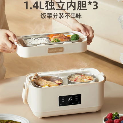 Electric heating lunch box a bento box for office workers It can be heated and kept warm and it's a portable kitchen