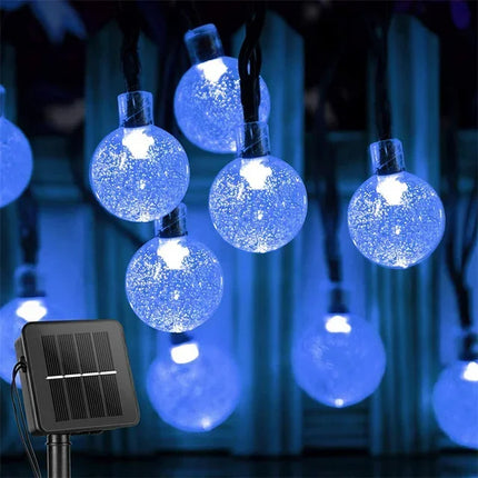 5-22M Solar String Lights Outdoor 200 Led Crystal Globe Lights Waterproof Solar Festoon Fairy Light For Garden Christmas Decor