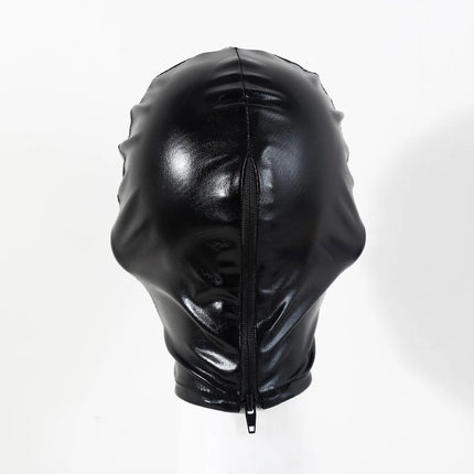Sex Headgear Hood Fetish Mask Open Mouth With Eyes Halloween Cosplay Costumes For Men Women Faux Leather Exotic Accessaries ﻿