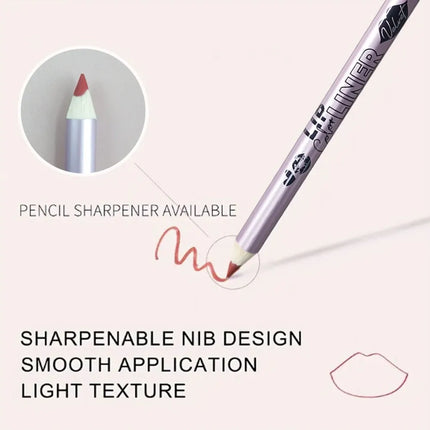 12 pcs Long-Lasting Lipstick Set with Professional Lip Liner Pencil and Matte Lip Gloss for Women Valentine's Day Gifts