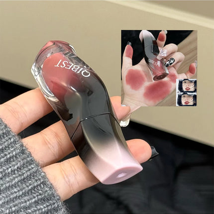 QIBEST 1PC Sexy Red Women's Lipstick Long Lasting Waterproof Liquid Lipstick Matte Lip Mud Non-Stick Cup Lip Gloss Tint Makeup