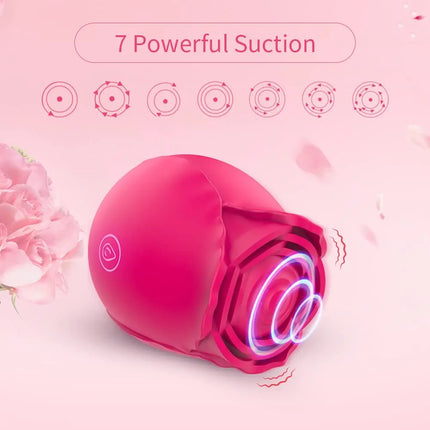 Sucking Vibrator Rose Sex Toy Rose Toy Clitoral Vibrator for Women with 7 Mind-Blowing Modes Clit Sucker Nipple Stimulating Toys