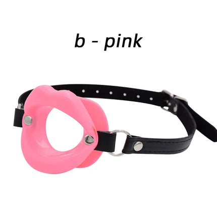 Silicone Oral Fixation Lips Ring Silicone O-Ring Open Mouth Gag BDSM Bondage Restraint Lips Shape Sex Toys for Couples Sexshop
