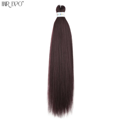 26Inch Easy Braids Hair Synthetic Colourful Pre Stretched Braiding Hair Extensions Jumbo Braids Ombre Yaki Long Straight Hair