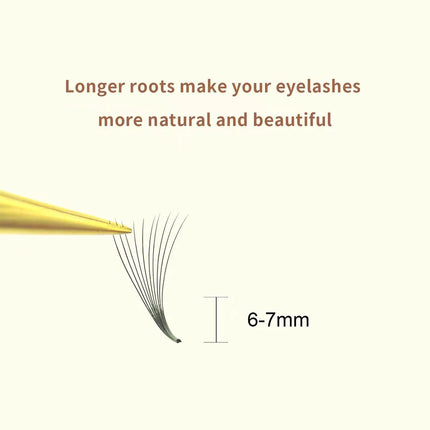 Tbestt Sharp Thin Pointy Base Premade Fans Lashes 5D 6D 8D 10D 12D Middle Stem Russian Volume Fans Eyelash Extensions