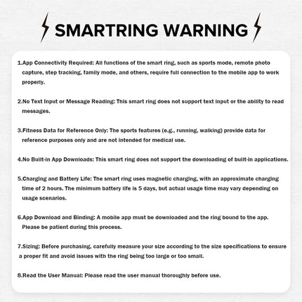 R08 Smart Ring with Charging Control Function Men Women Health Sleep Heart Rate Monitoring IP68 5ATM Waterproof Multi-sport Mode