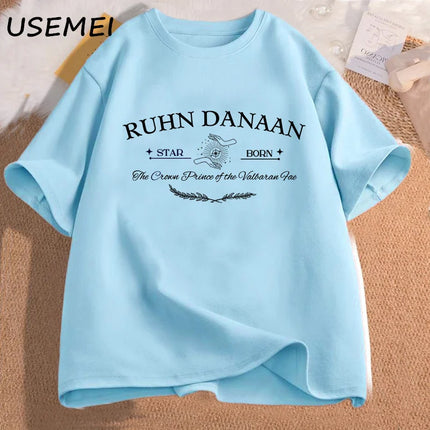Ruhn Danaan Crescent City T-shirt Rhysand T-Shirt Book Lover Sarah J Maas ACOTAR T-shirt Bookish Cotton Short Sleeve Tee Clothing