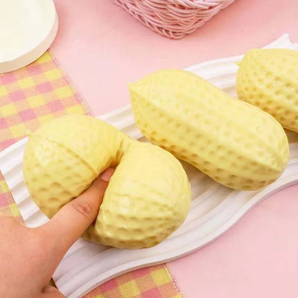 Soft Peanut Shaped Squishy Toys Slow Rising Stress Relief Toys Simulation Food Peanut Anxiety Relief Fidget Toy For Adults Gifts