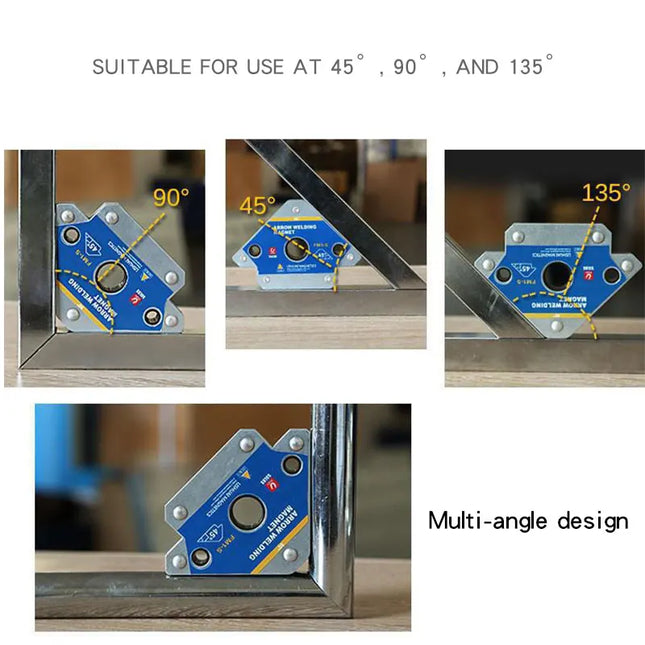 4PCS Hot 12.5KG Magnetic Welding Fixer 45° 90° 135° Multi-angle Magnet Weld Positioner Ferrite Auxiliary Locator Tools