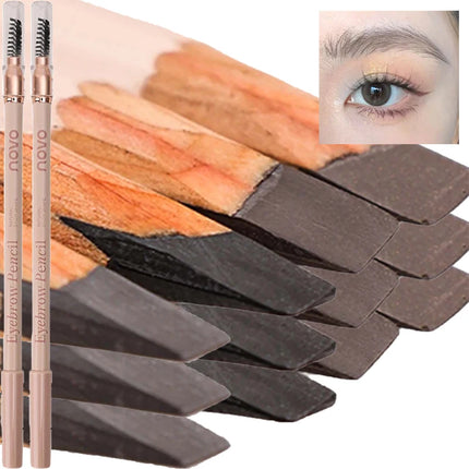 Natural Matte Eyebrow Pen Professional Wild Eye Brow Makeup Tools Waterproof Lasting Eyebrow Enhancers Double-Ended Cosmetics