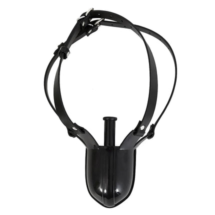 Funnel Oral Enema Drool Plug Gags Bondage Head Harness BDSM Toilet Funnel Open Mouth Gag Mask Hood For Woman Sex Toys
