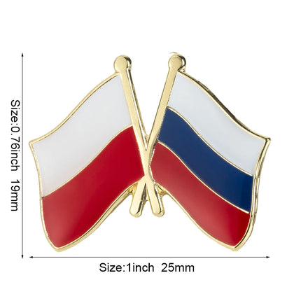 Russia Flag Laple Pin Badge Brooch
